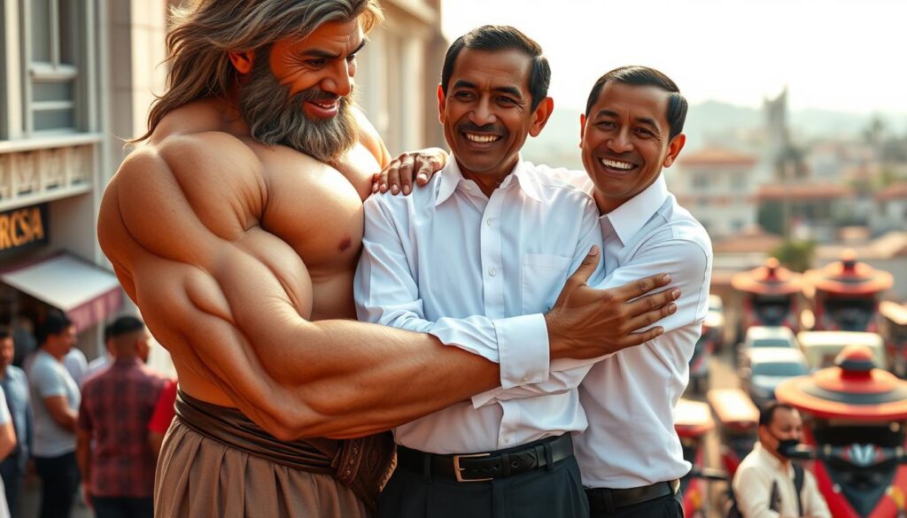 hercules peluk jokowi di solo