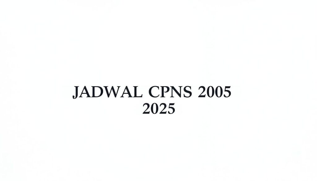 jadwal CPNS2025