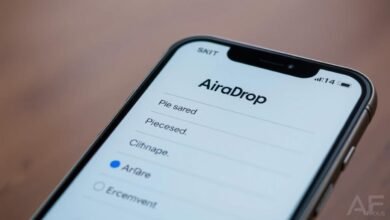 Setting AirDrop